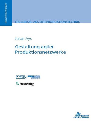 cover image of Gestaltung agiler Produktionsnetzwerke